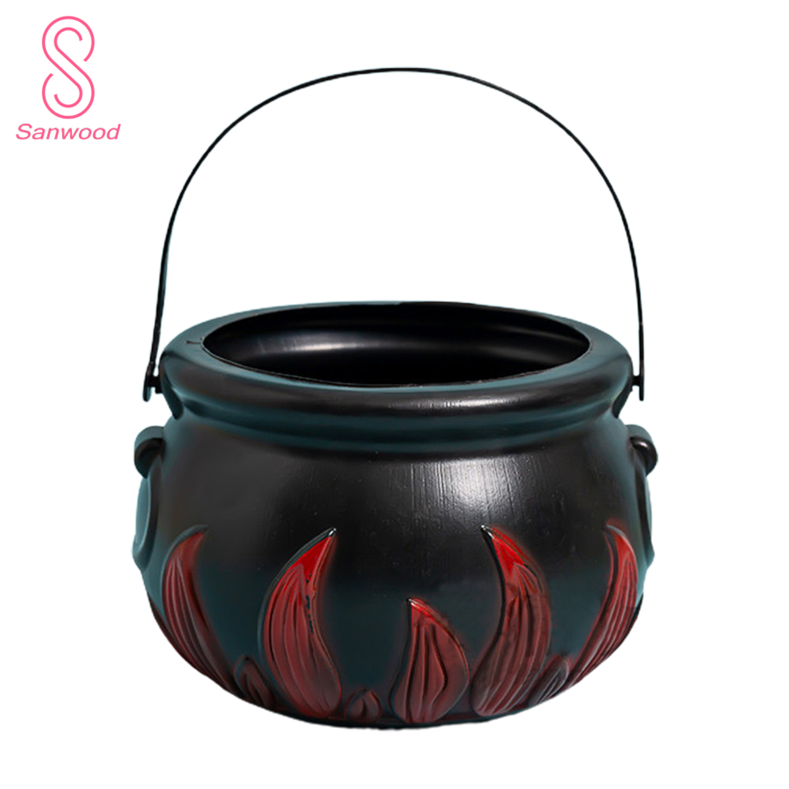 Witch Pot Novelty Wear-resistance Portable Halloween Witch Candy Holder for Festival. 