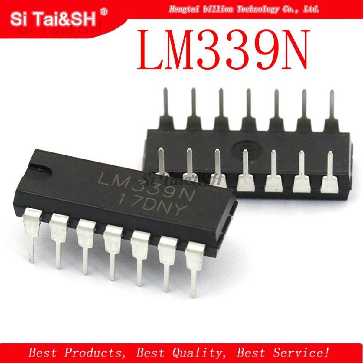 5Pcs- LM339N LM339 LM 339 Low Power Low Off-set Voltage Qu-ad Com-parator IC DIP 14 Pin Package LM339 Quad Differ-ential Com-parators IC Electrical Circuitry & Parts