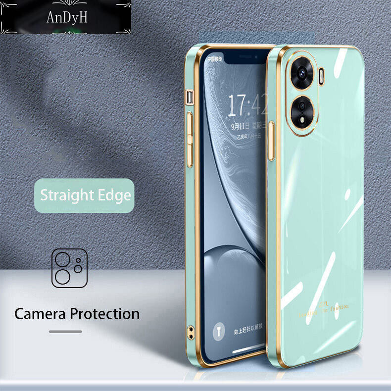 Phone case VIVO Y16 2022 Cover Luxury Soft Cubic Straight Edge Cover Fashion Upgraded Camera Protection Electraplating Anti-fingerprint Shockproof Protective Back Cover