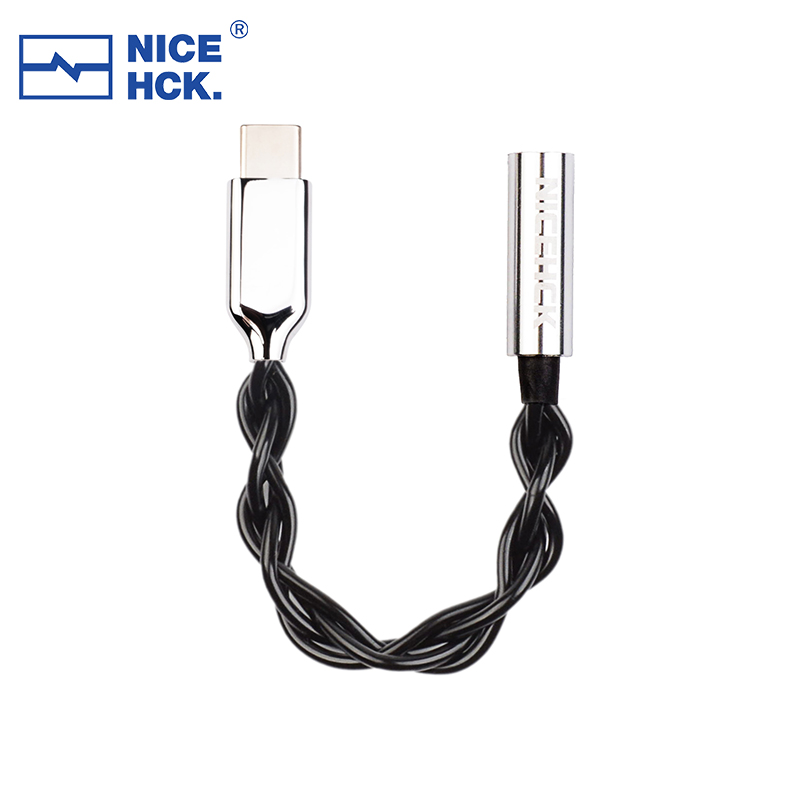 NiceHCK TC3 Metal Alloy Shell ALC5686/C100 HiFi Decoding Adapter Cable Type-C Lightning Input Support Line-control Microphone. 