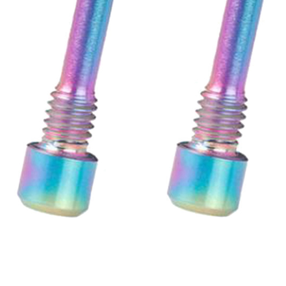 4pc Titanium Bolts for Bicycle Disc Brake Pad Threaded Pin Inserts Screw Dazzle Color & Titanium. 