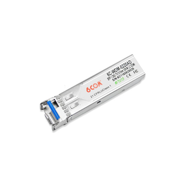 6COM 1.25G Single Fiber SFP Module (LC-LC). 