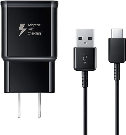 Adaptive Fast Charger Compatible Samsung Galaxy S9 S9 Plus S8 S8+ S10 S10e Note 8 Note 9, Wall Charger Adapter Block with USB Type C Cable Kit
