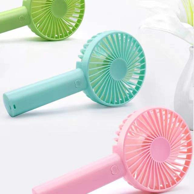 Rechargeable Mini Portable Hand Fan, Table Fan Personal Small Desk Fan with Base, Cute Design 3 Speed Dual Motors Lightweight Handheld. 