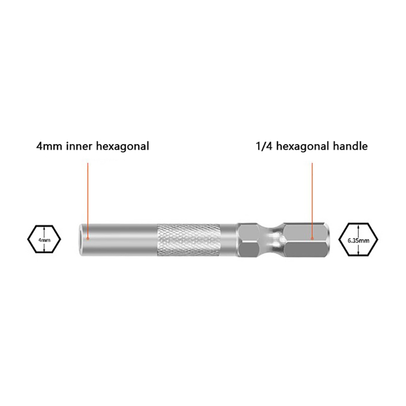 2pcs Hex Shank 6.35mm To 4mm Insert Bit Adapter Electric Screwdriver Socket Holder Micro Bit Adapter Magnetic Holder Tools Conbo. 