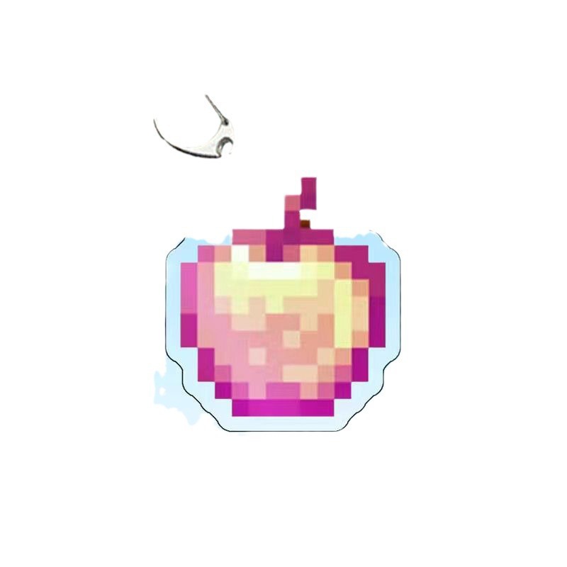 [ New ] around My World Minecraft Keychain Diamond Sword Undead Totem Lava Barrel Alloy Weapon Pendant. 