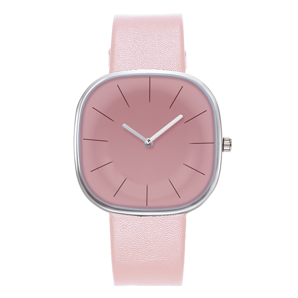 Men Women Fashion Simple Square Big Dial Quartz Watches / Ladies