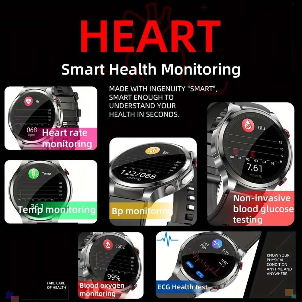 Glucose Monitoring Watch Smartwatch For Glucose Monitoring Glucose Monitoring Wristwatch Smart Diabetes Watch   Sugar Monitoring Timepiece. 