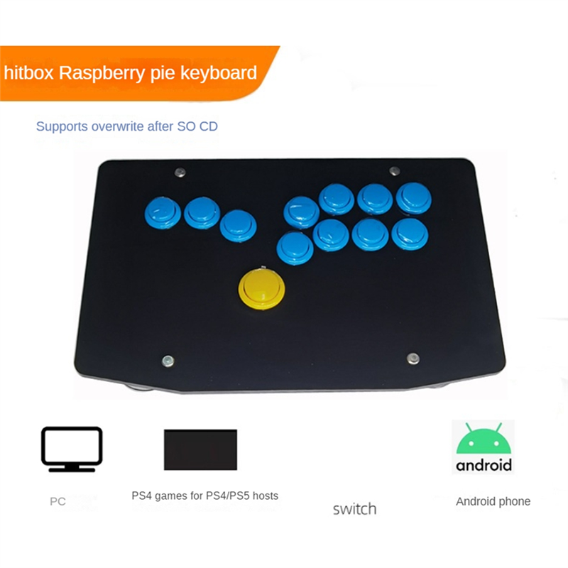 DIY Controller Full Button Arcade Fighting Stick Game Controller Style Joystick for //PC/SWITCH/Android, B Parts Accessories. 