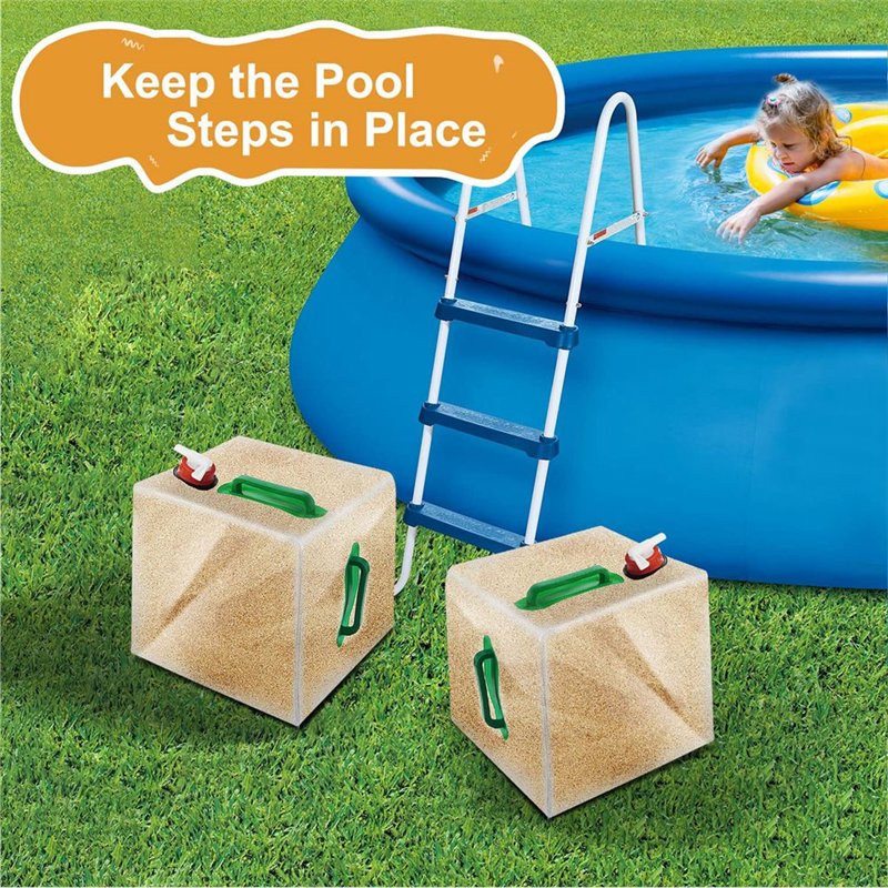 2Pcs Pool Ladder Weights,20L Sandbags for Above Ground Pool,Foldable Waterproof Sandbags for Swimming Pool Ladder. 