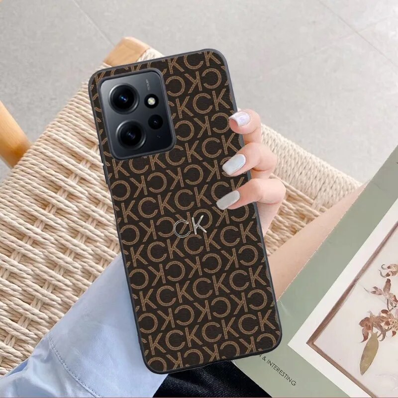 CK Pattern Mobile Cell Phone Case for Xiaomi 13 12 11 S T Ultra Lite Redmi Note 12 10 POCO F4 F5 X5 Pro 5G Black Cover Funda. 