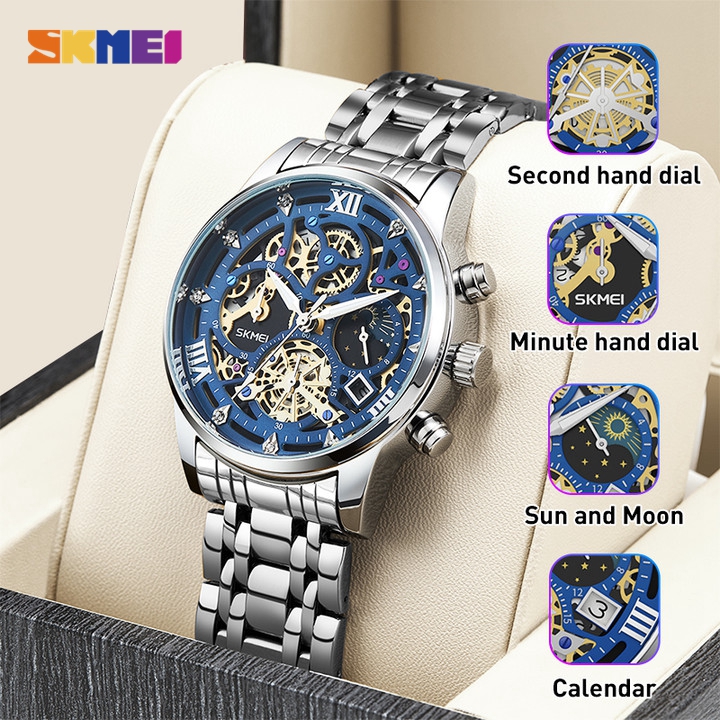 Skmei New Fashion Quartz Men Watch Stainless Steel Waterproof 7039