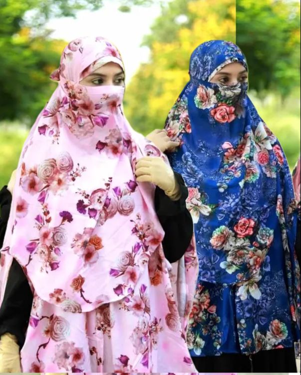 2 Pis only 1500tk,school and College or any where , butterfly 5 Colors georgette hijab, soft and comfortable hijab for girls ( Instant ready hijab). 