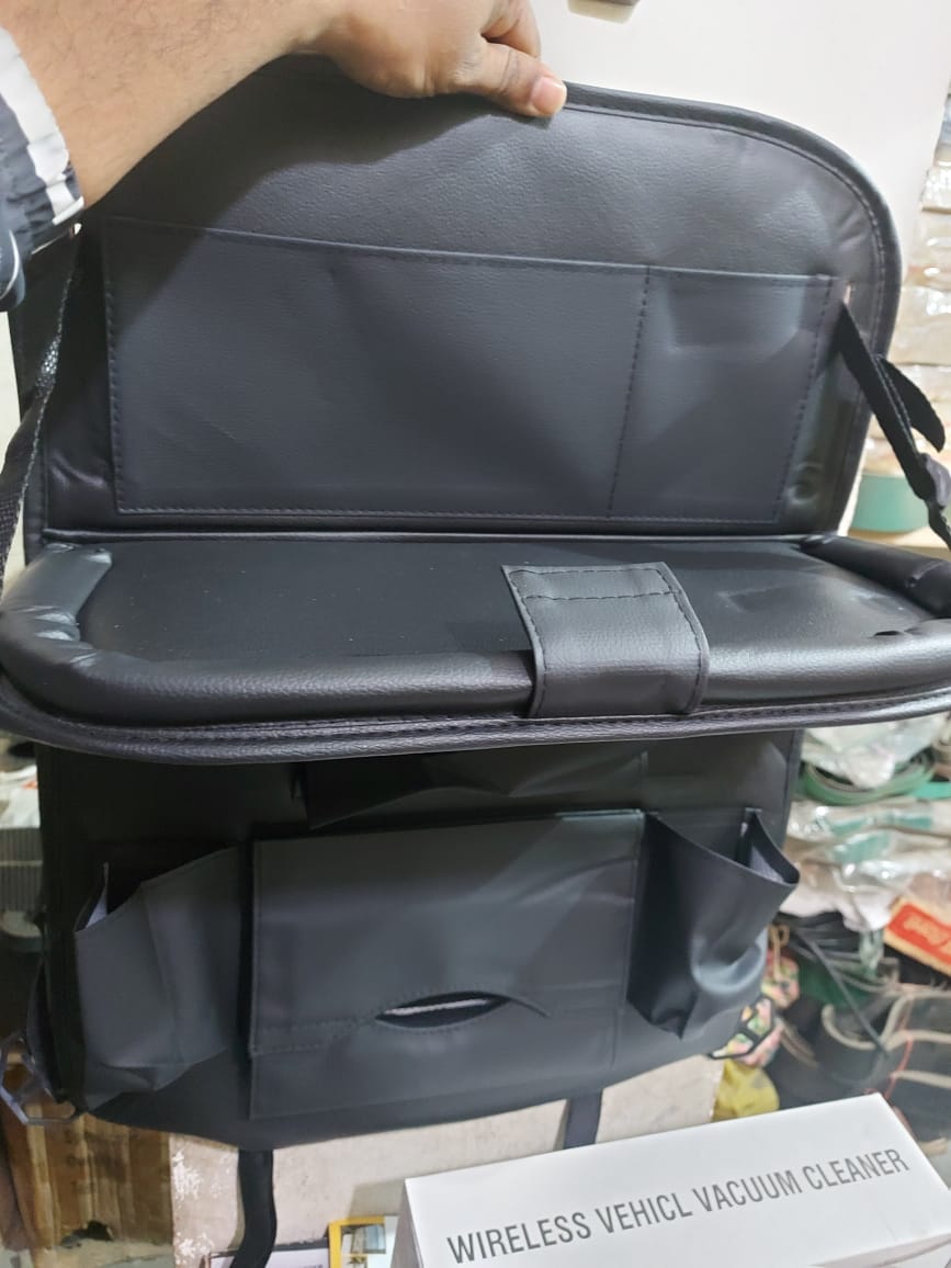 car back seat storage with tray. high quality pu leather. as given picture .. 