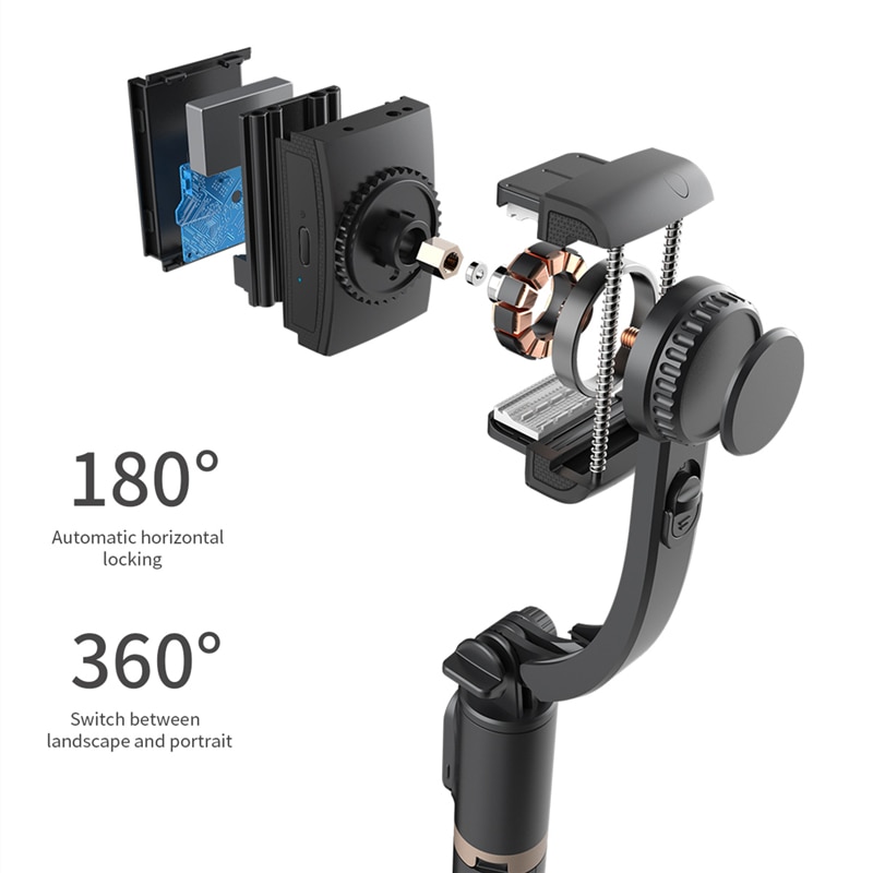 FANGTUOSI Mobile Video stabilizer Bluetooth selfie stick tripod Gimbal Stabilizer For Smartphone Live vertical bracket. 