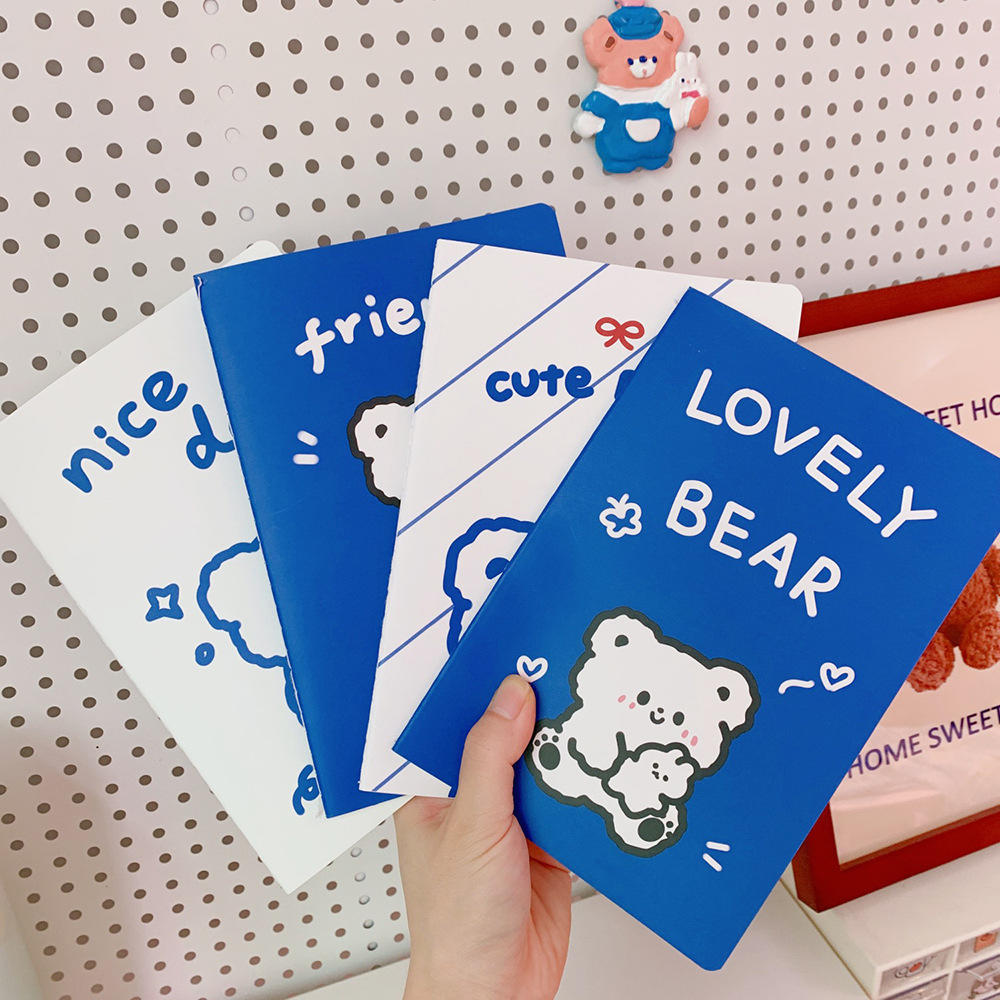 Cartoon design Cartoon notebook Creative and cute A5 size Soft cover A5 size diary book Paper Cute little bear planner journal for Student use Work Personal journaling Gift idea for kids Suitable for. 