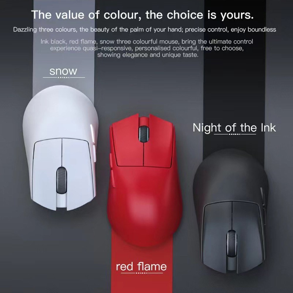 Darmoshark N5 Lightweight Gaming Mice Tri-Mode Connectivity 2.4G/BT/Wired Wireless Mice with Adjustable Moving Speeds for PC Laptop
