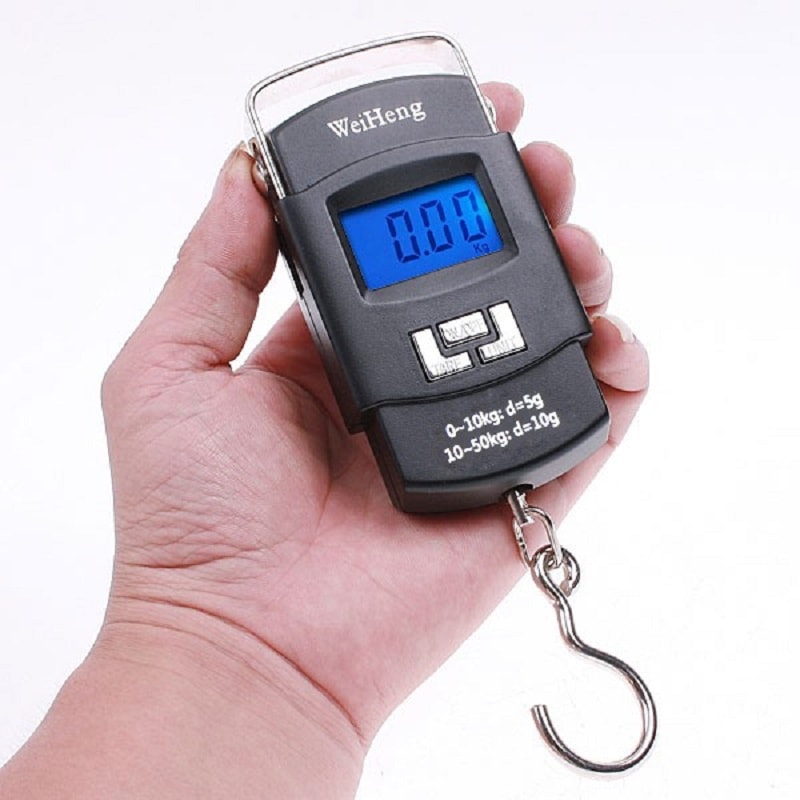 Portable Digital Hanging Weight Scale Black. 