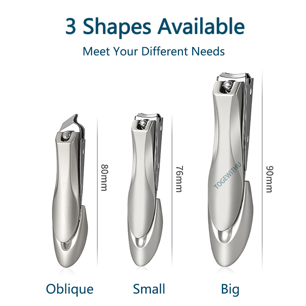 【The Edge of Beauty】TOGEWITHU Nail with Catcher, Anti-splash Fingernail Toenail Cutter Manicure Nail Trimmer with Nail File Sharp and