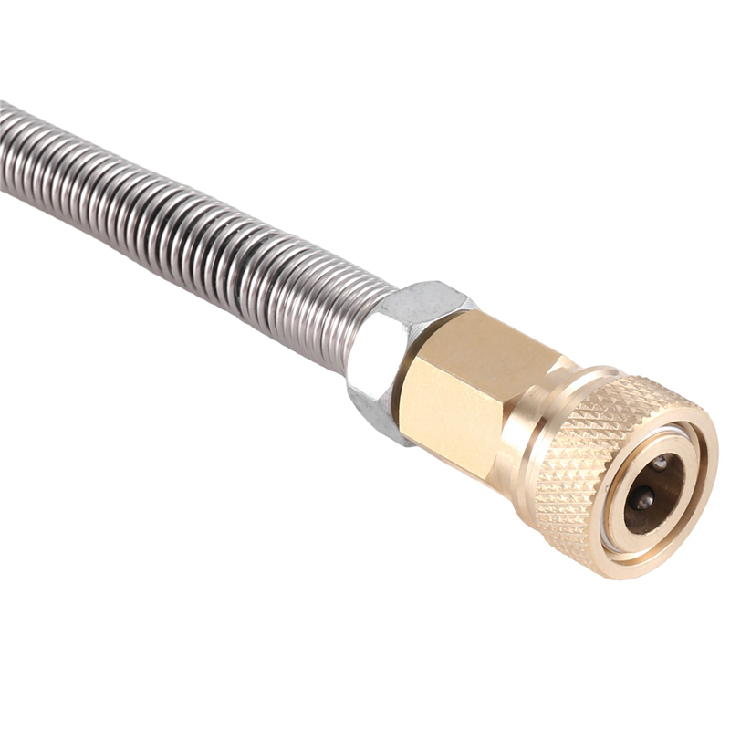 Charging Valve Connector, Carbon Dioxide Inflation Connector M11X1 Thread Quick Connect Adapter W21.8-14. 