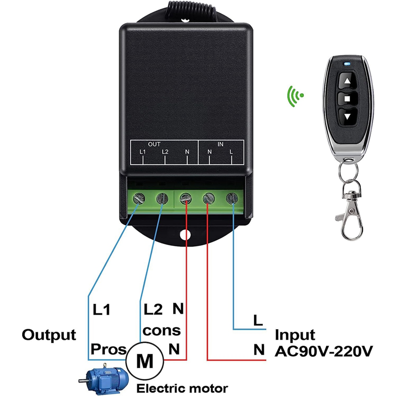 Relay Radio Frequency Switch Accessories AC100-240V 10A for Home Instruments, Water Pump, Lighting. 