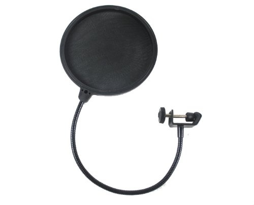 Neewer Professional Microphone Pop Filter Mask Shield Compatible with  Dual Layered Wind Pop Screen With A Flexible 360 Degree Gooseneck Clip Stabilizing Arm. 