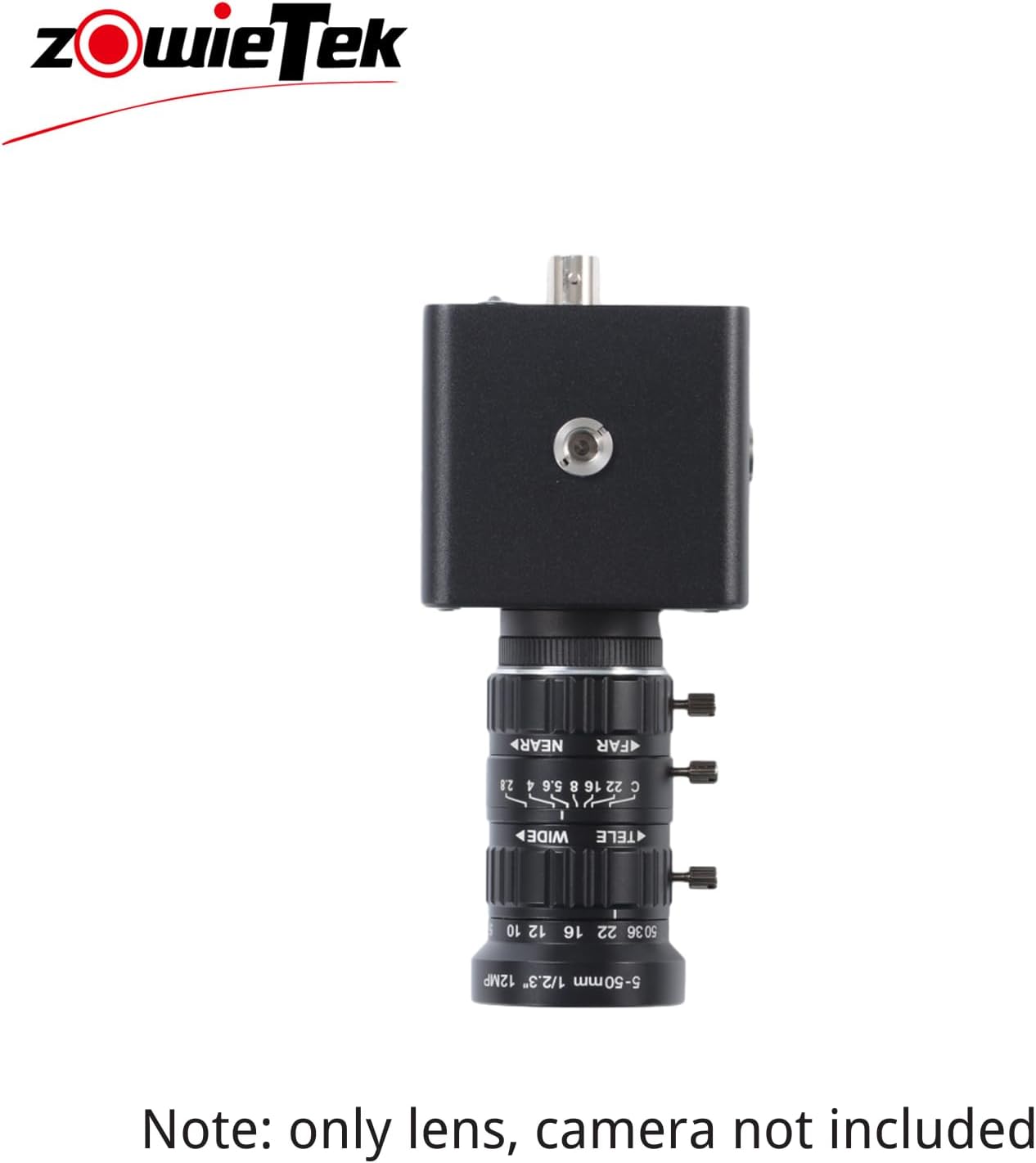4K POV Box Camera (CS), ZowieCAM 5-50mm 12MP C-Mount Low Distortion Zoom Lens. 
