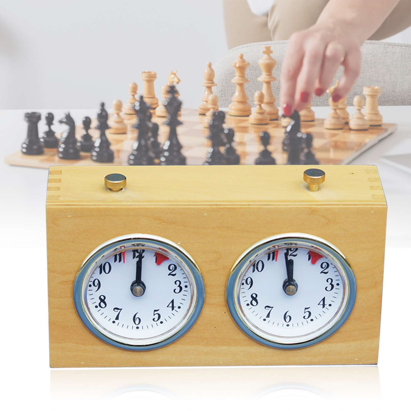 Clock Easy-using Multifunctional Game Timer Vintage Chess Clock for Home. 