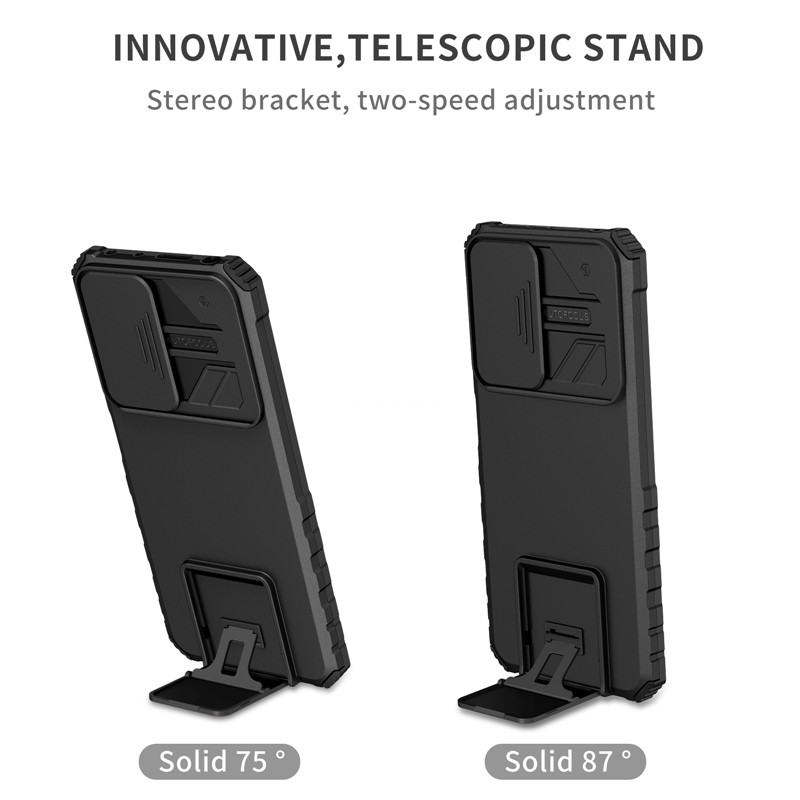 For Xiaomi Redmi Note 12 Pro 4G phone case hard sliding lens protective leg back cover