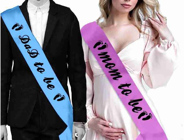 Dad to be & Mom to be sash for baby shower program. 