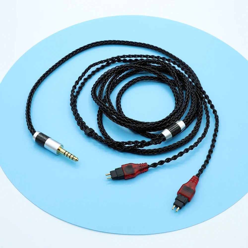 8Cores Balanced Pure Silver Plated Earphone Cable For Sennheiser