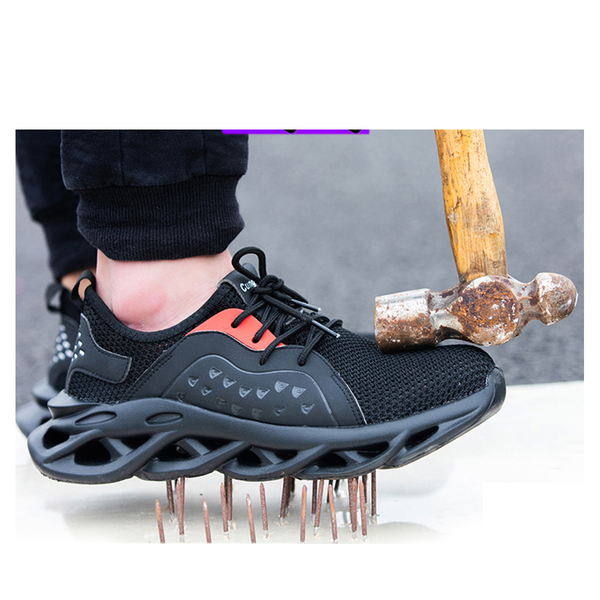 low cut black work boots