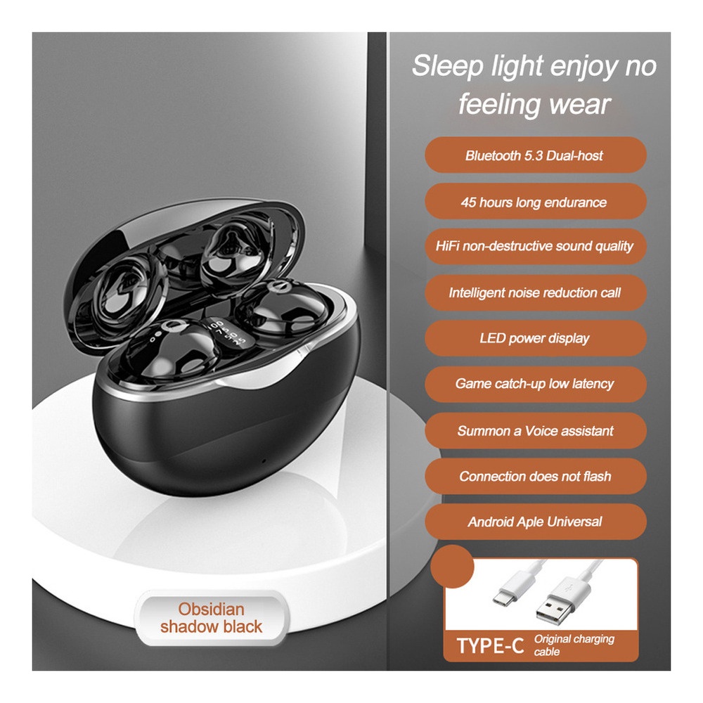 （NEW）Smallest Invisible Hidden Earbuds for Work Wireless Bluetooth Micro Mini Tiny Sleep Earbuds for Small Ears Noise Cancelling Ear Buds Sleepping Buds Invisible Earbud Cute. 