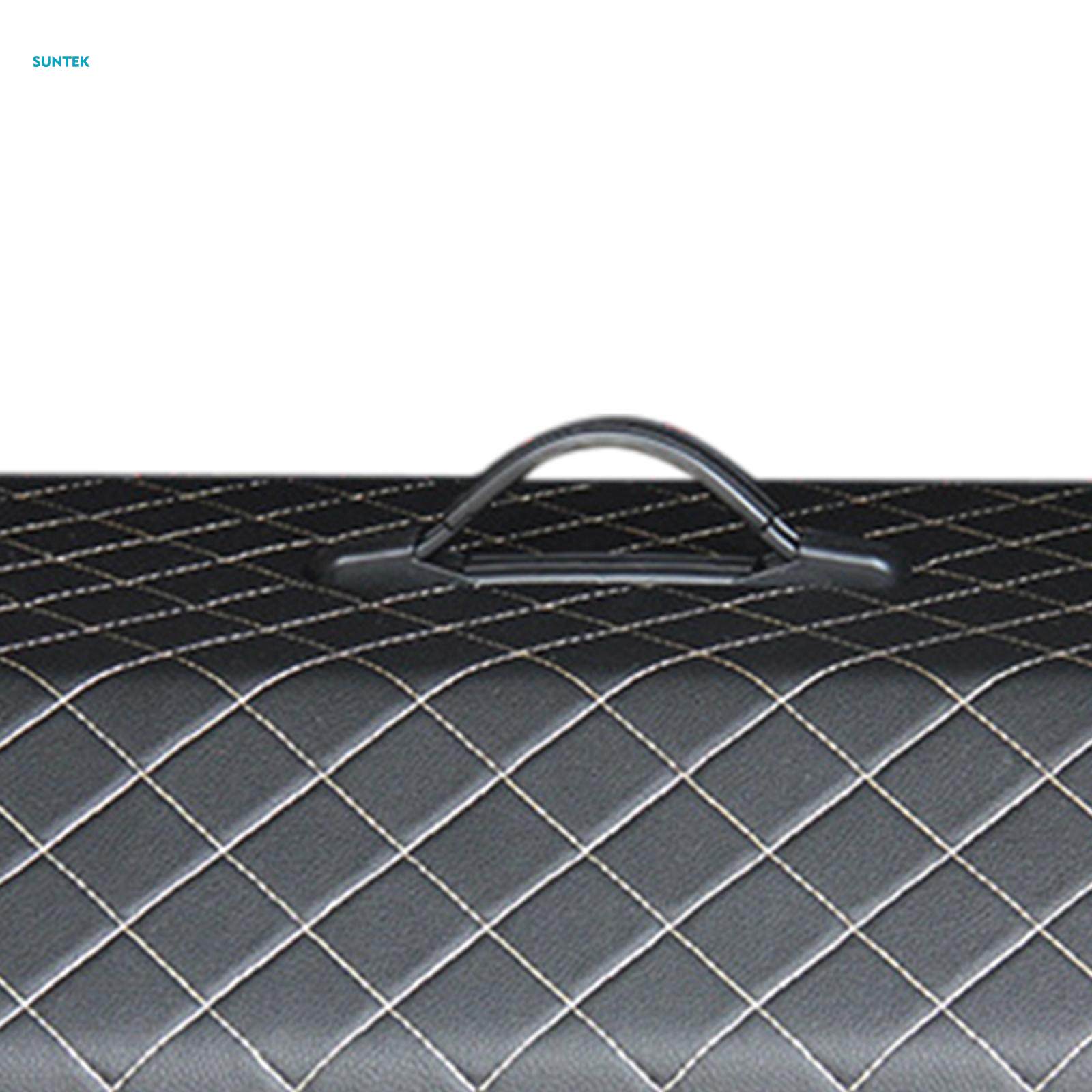 PU Car Trunk Storage Box with Lid Stowing Tidying SUV MPV. 