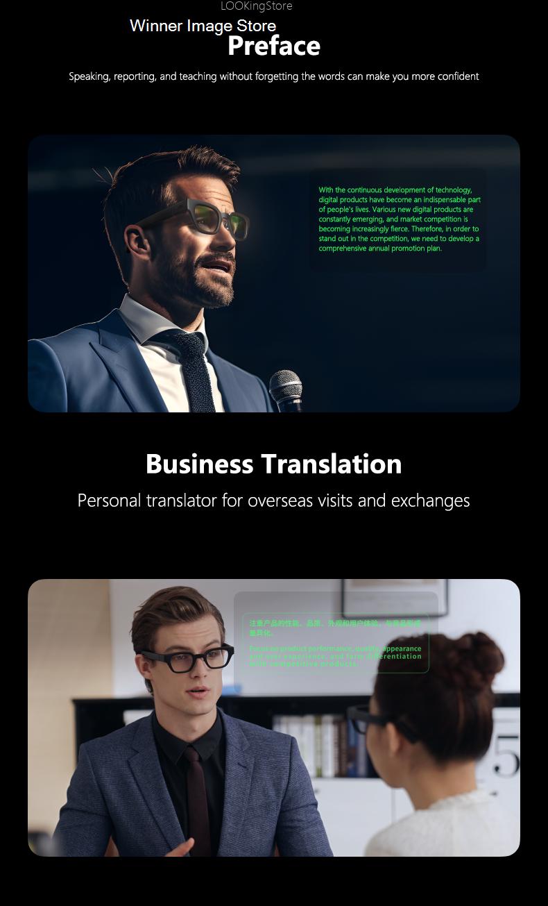 INMO Go Smart AR Glasses Wireless Ultra Light Portable AI Assistant Glasses Music/Call/Translation for iPhone/Android. 