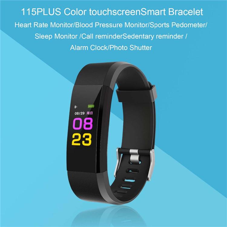 Hot Sale ID115 plus smart bracelet bluetooth smart sleep wristband bracelet 2018 Health Heart Rate Monitoring