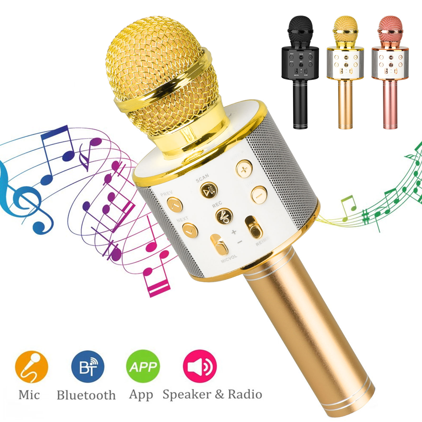 Wireless Bluetooth Karaoke Microphone. 