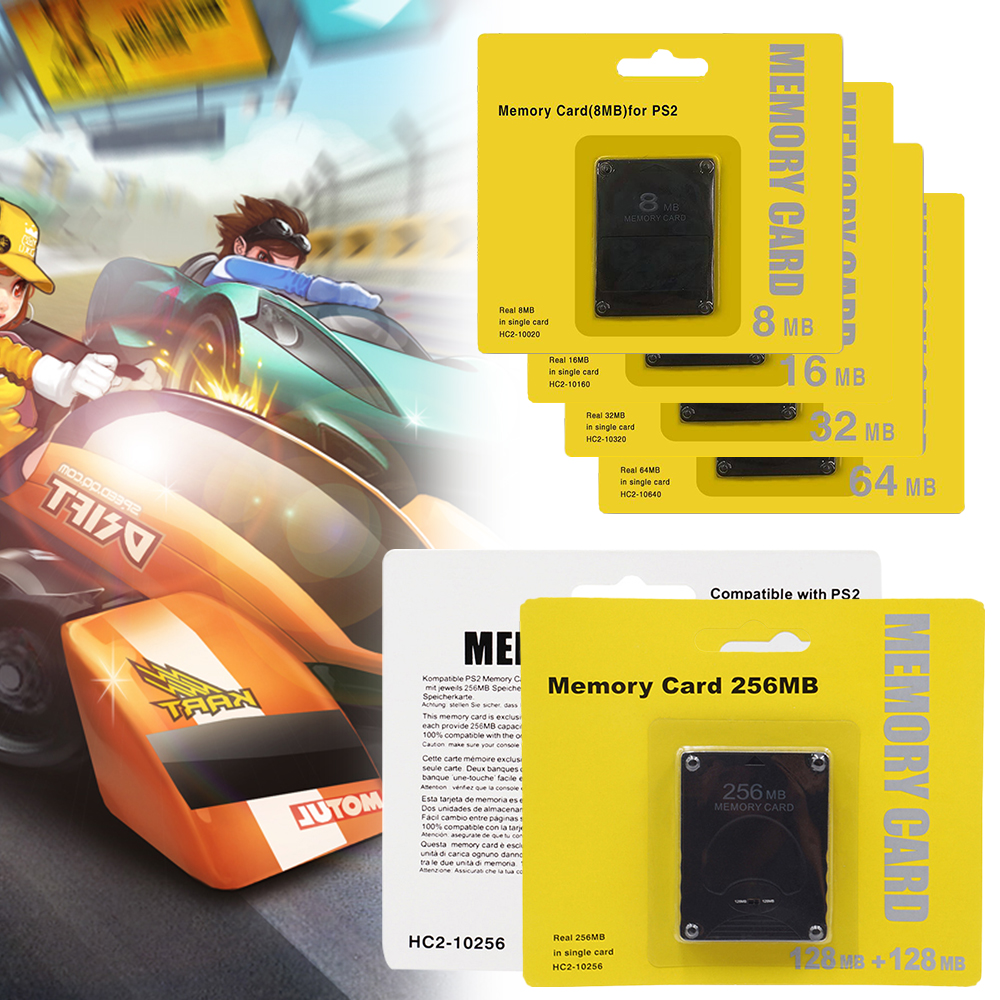 8/16/32/64/128/256MB Megabyte Memory Card for Sony PS2 PlayStation 2 Slim Game Data Console. 