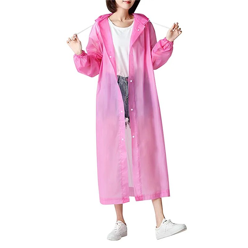 1 PCS High Quality Eva Unisex Raincoat Thickened Waterproof Raincoat Women Men Outdoor Camping Cycling Travel Suit