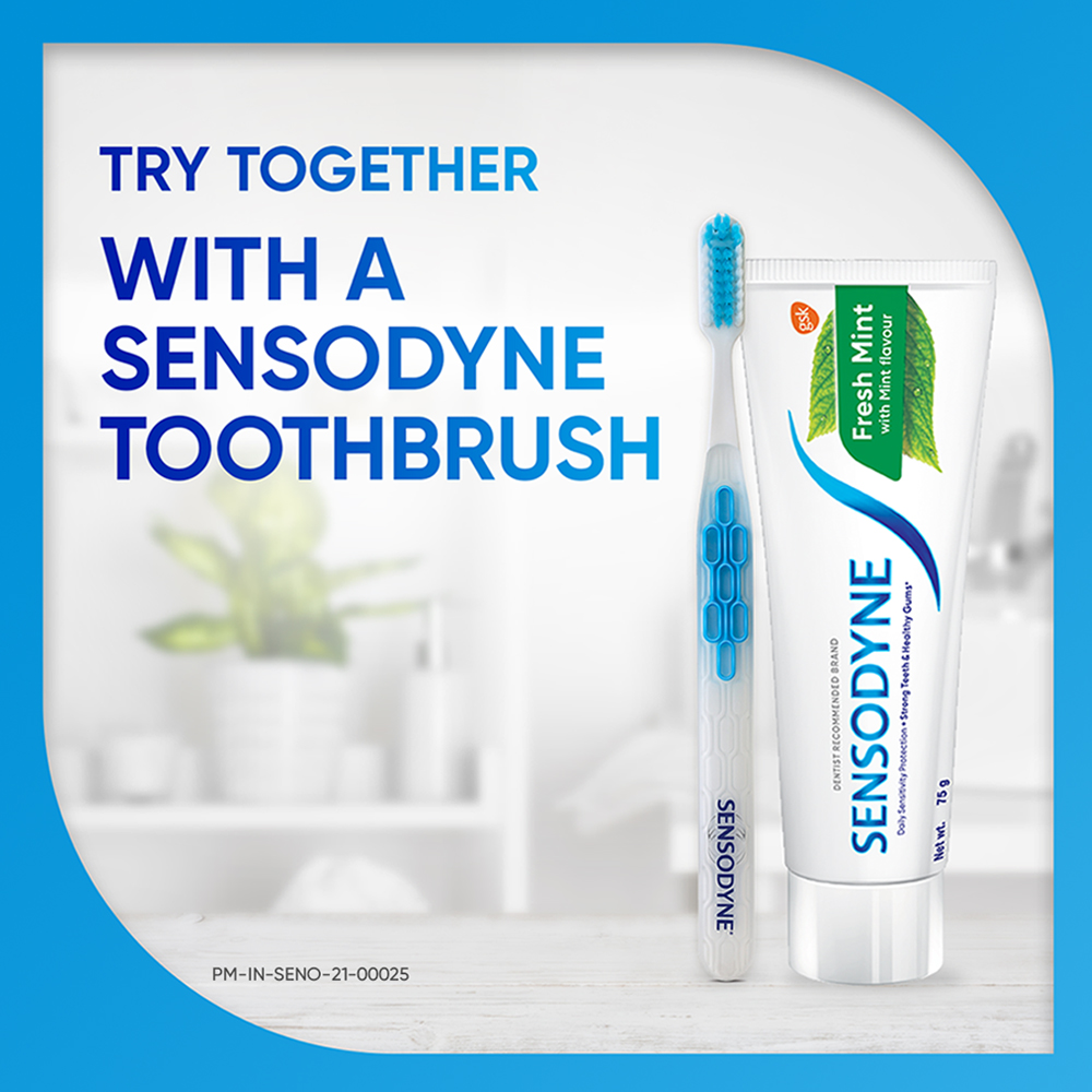 Sensodyne Fresh Mint 150g Buy 2  Get 1 150 gm Tooth paste Free. 