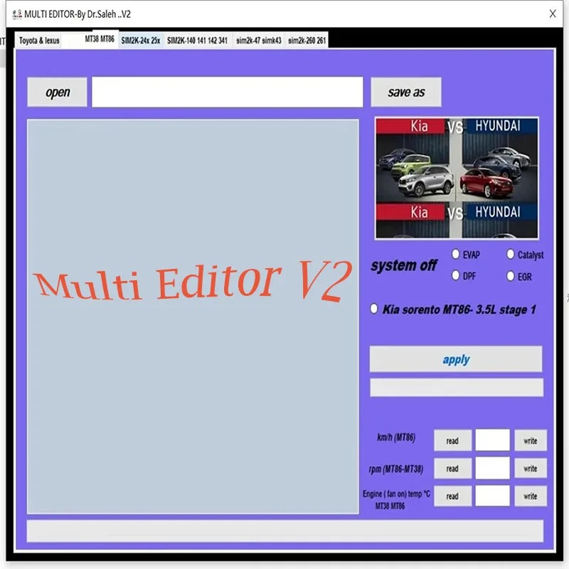 MULTI EDITOR V2 free Keygen REMOVER 2024 auto car repair software for KIA HYUNDAI EDITOR TOYOTA EDIT Multi Editor Tool alldata. 