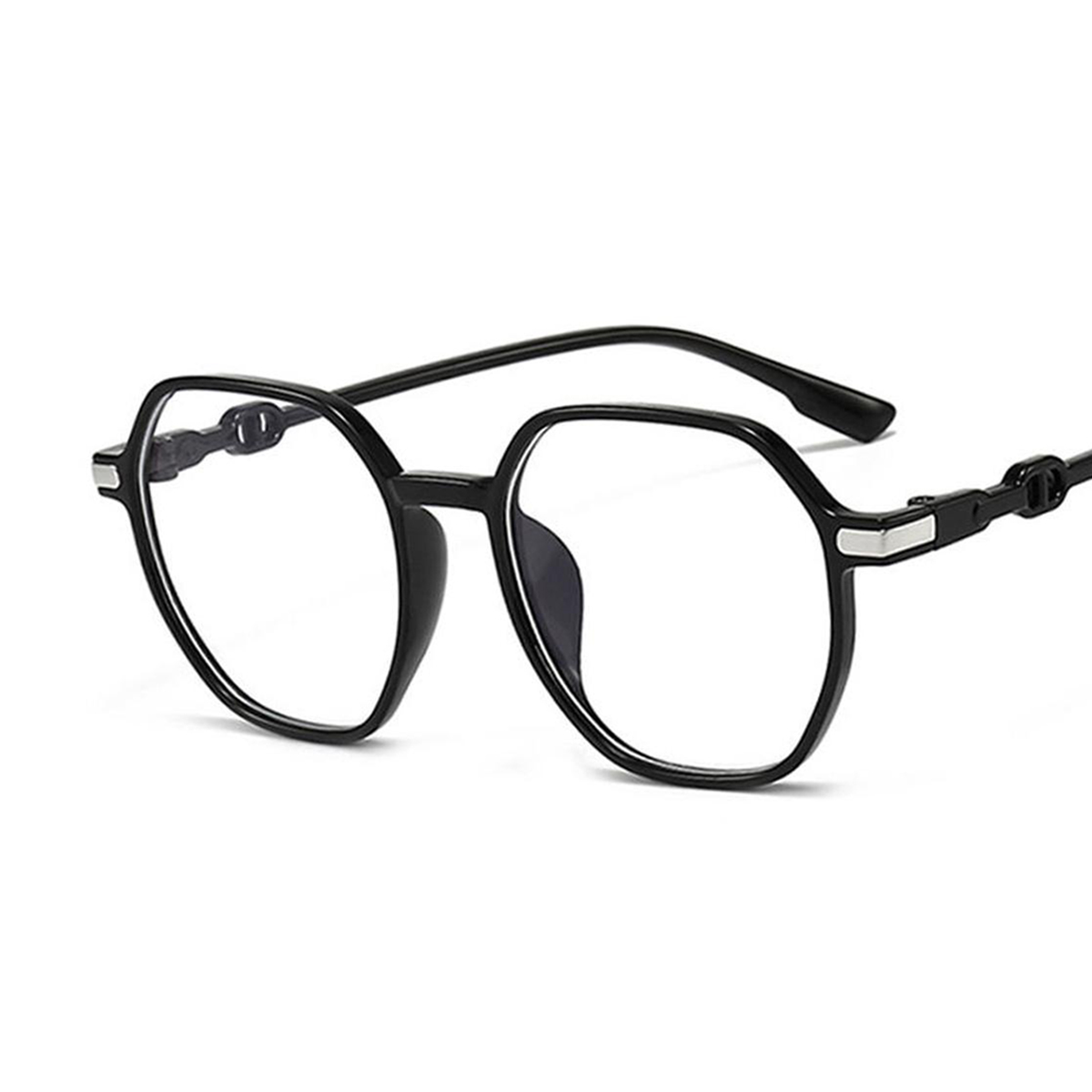 【3C VictoryEagle】Anti-blue light polygonal large frame flat mirror light frame plain glasses frame