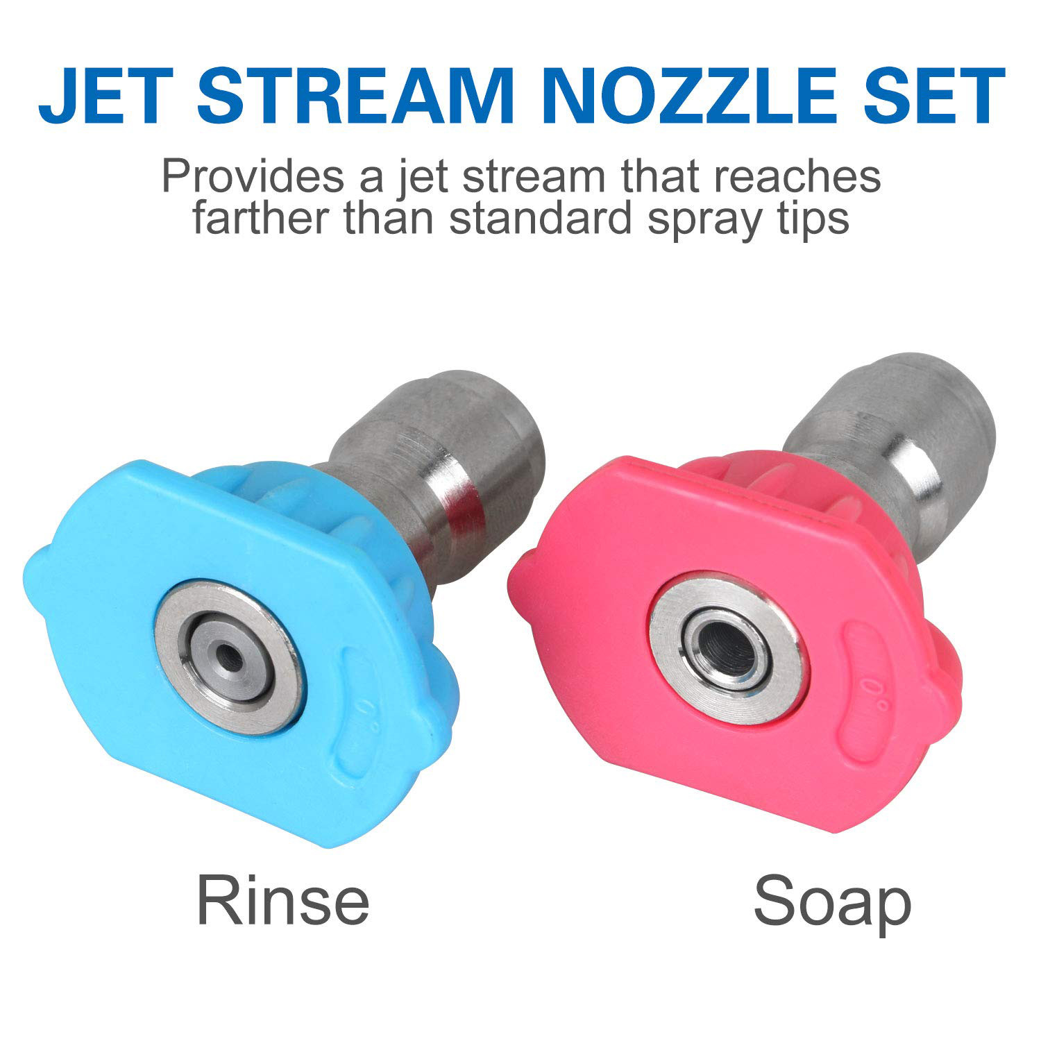 1 set Universal Power Pressure Washer Spray Nozzle Tips and Quick Connect Pivot Adapter Coupler & 1pcs Pressure Washer 6-In-1 Spray Nozzle Tip, 1/4In Quick Connector Max 4000 Psi. 