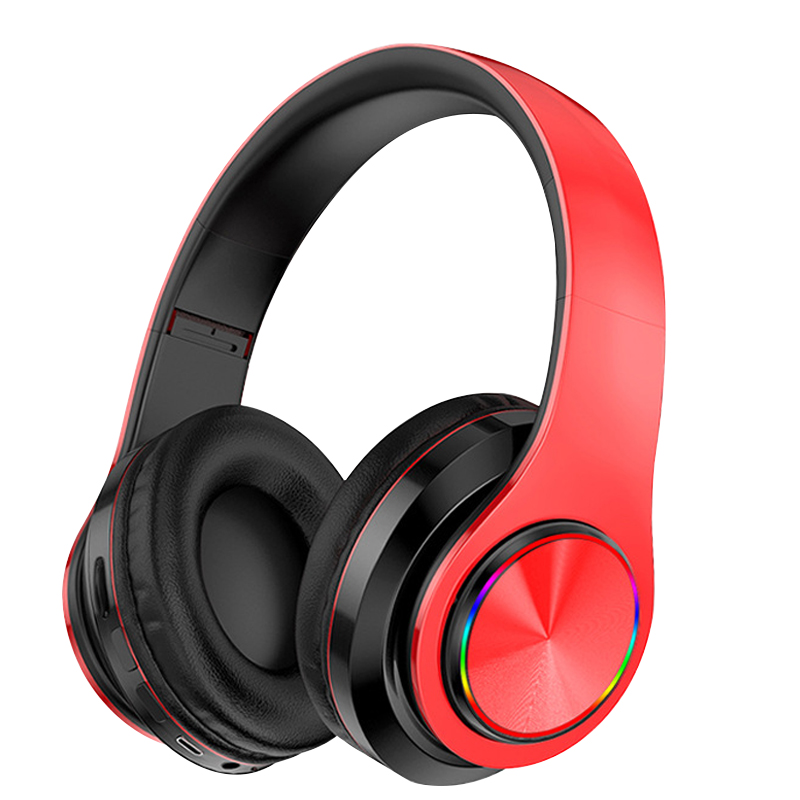 B39 Headphone With Wireless Bluetooth Colorful Light Pluggable Card Game Music Movement Bluetooth Headset. 