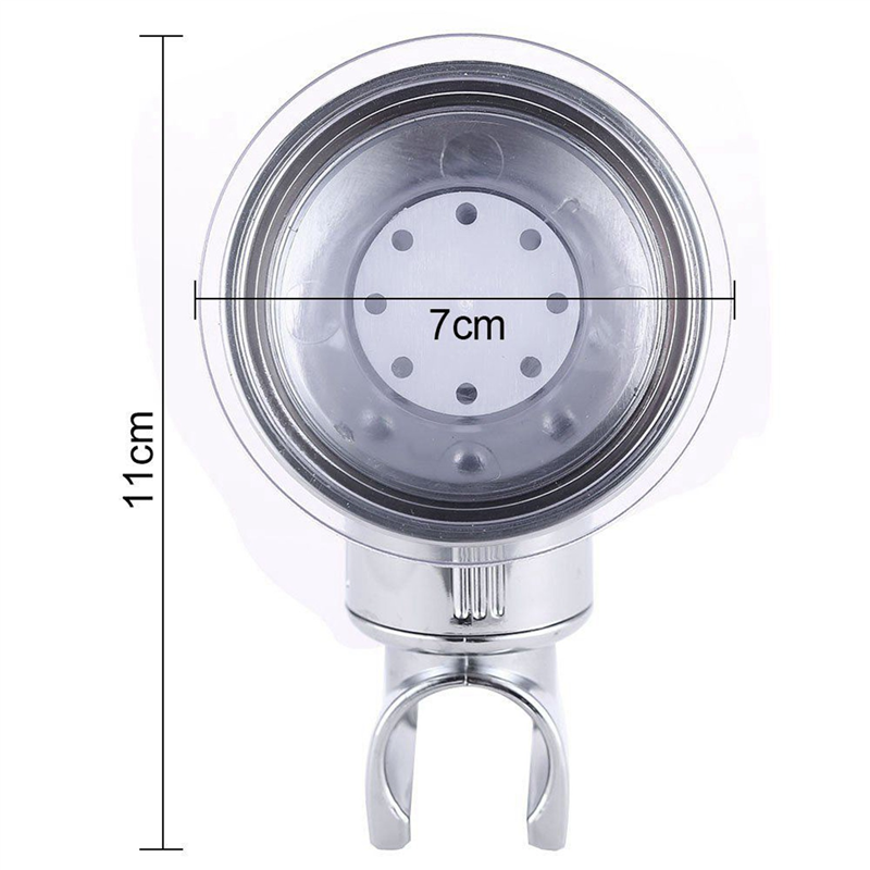 2X Adjustable Shower Head Holder Bathroom Chrome Wall Mount Strong Suction Handheld Shower Bracket