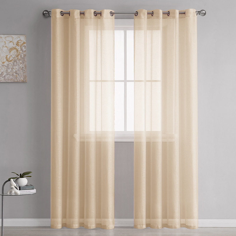 Amazon Dolly solid color window screen Cross-border foreign trade AliExpress dropshipping finished curtain fabric factory direct sales. 