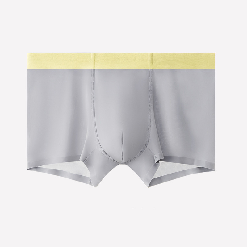 Men's Underwear Ice Silk Summer Ultra-Thin Quick-Drying Underwear Men's Large Size Ice Antibacterial Boxers in Stock Wholesale. 
