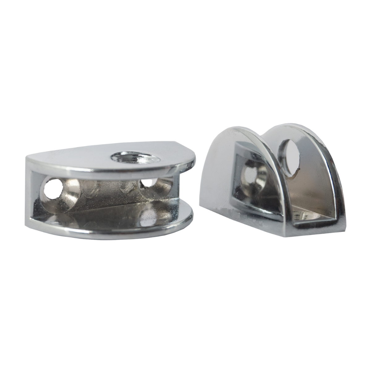 2 Pcs. D Shape Glass Self Clamp With Fixing Clip For 8 To 10mm Glass. 