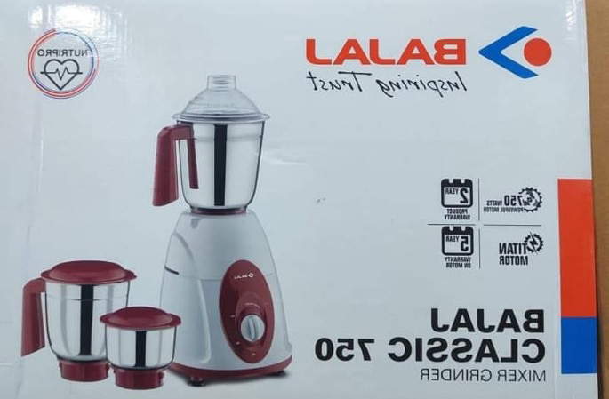 bajaj classic mixer grinder 750 watts