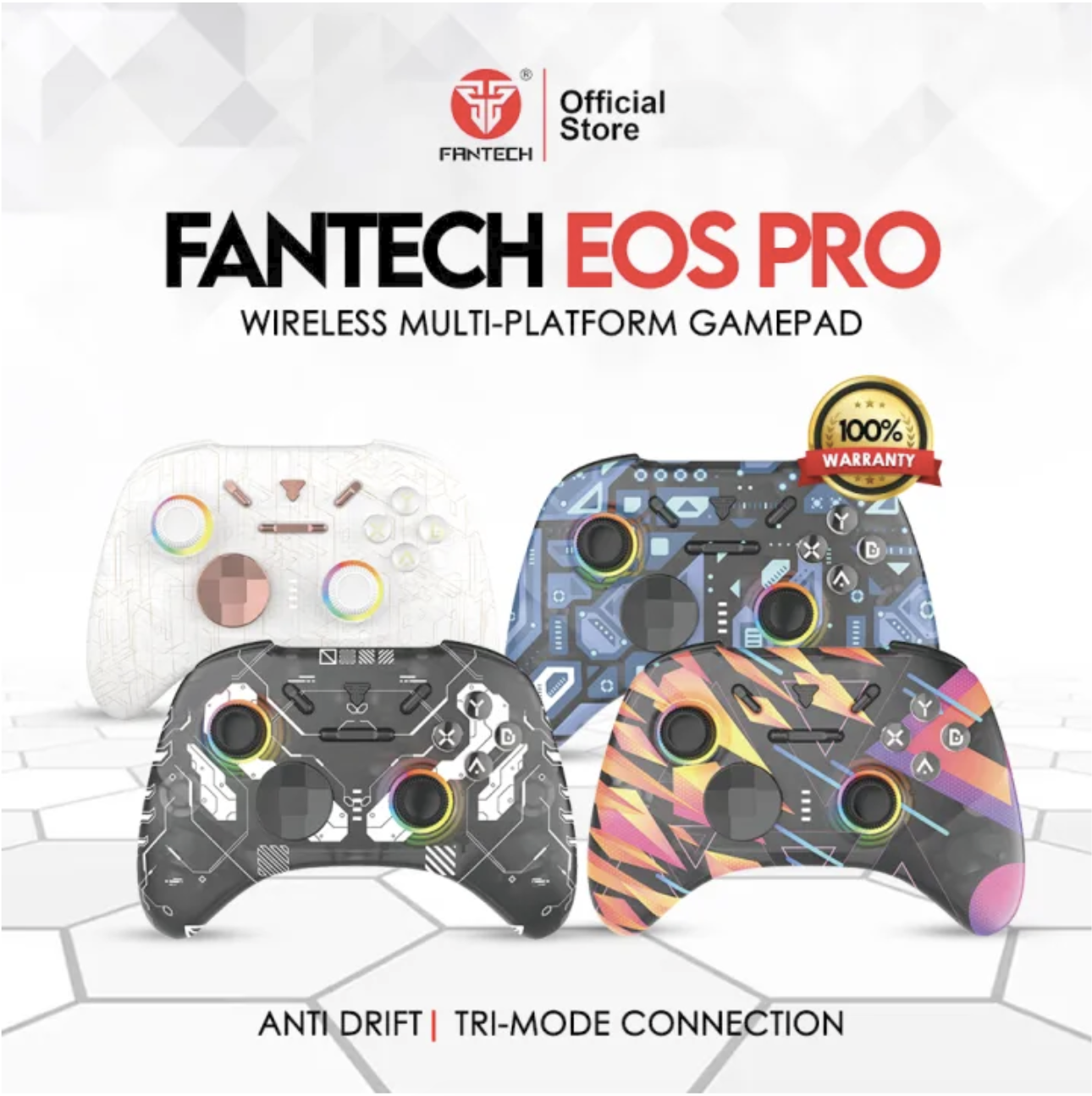 Fantech WGP15 EOS Pro Wireless Multi-Platform Gamepad Controller With Build in Audio Port Console